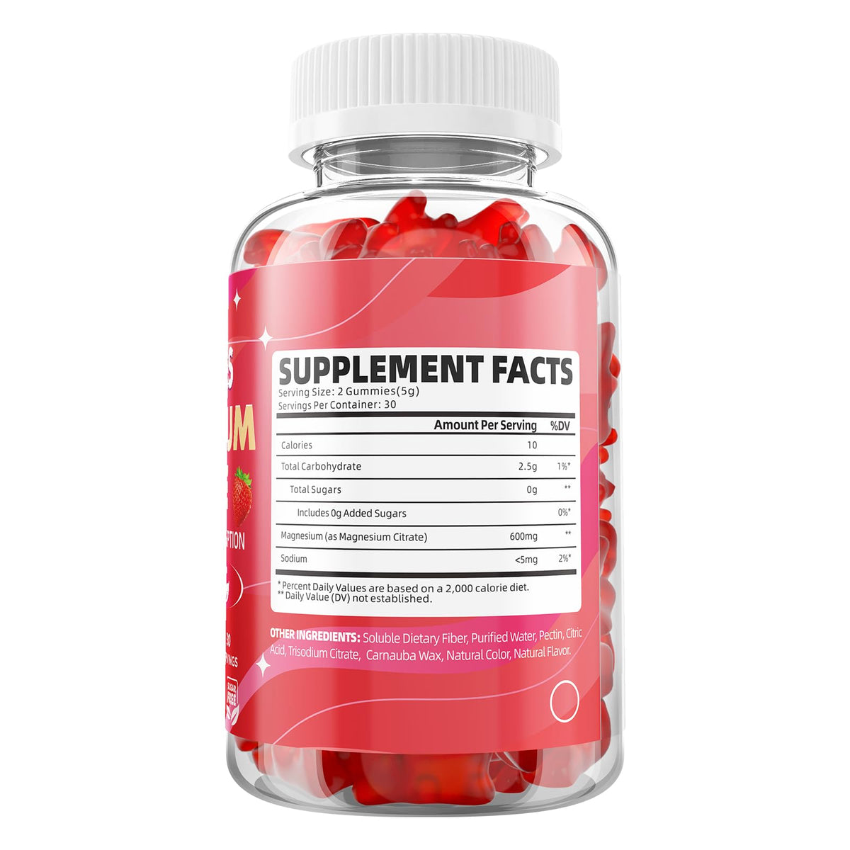Gummies de citrate de magnésium GrnLife, présentation sur fond neutre