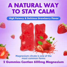 Gummies de citrate de magnésium GrnLife, vue de côté du flacon