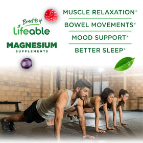 Gummies de citrate de magnésium Lifeable avec un goût de baie