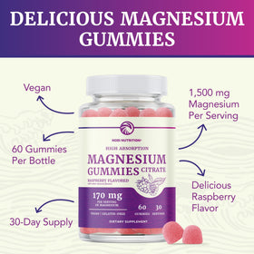 Gummies de citrate de magnésium Nobi Nutrition montrant la texture moelleuse