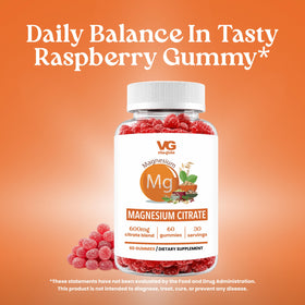 Gummies de citrate de magnésium VITA GLOBE, format de 70mg