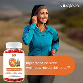 Gummies de citrate de magnésium VITA GLOBE, ingrédients