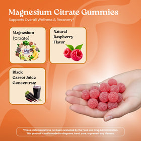 Gummies de citrate de magnésium VITA GLOBE, vue de côté