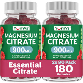Gummies de citrate de magnésium YUM-V'S au goût framboise, emballage avant