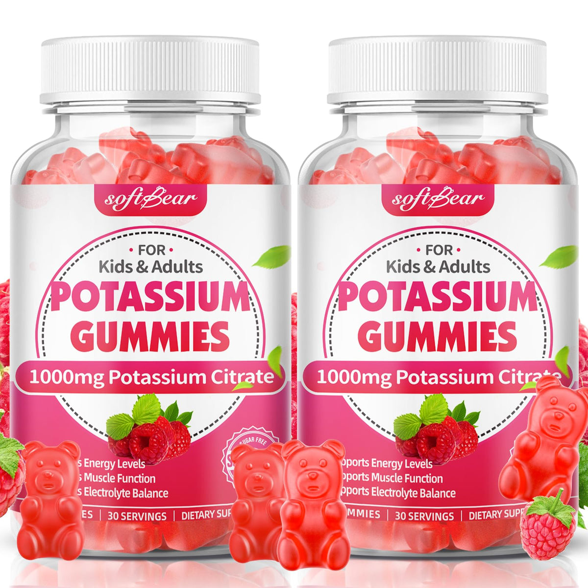 Gummies de Citrate de Potassium 1000mg softbear, emballage avant