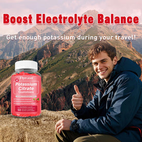 Gummies de Citrate de Potassium Flyrocer, présentation des gummies en forme de framboise