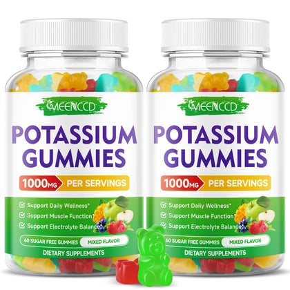 Gummies de citrate de potassium MEENCCD en pot, 120 unités.