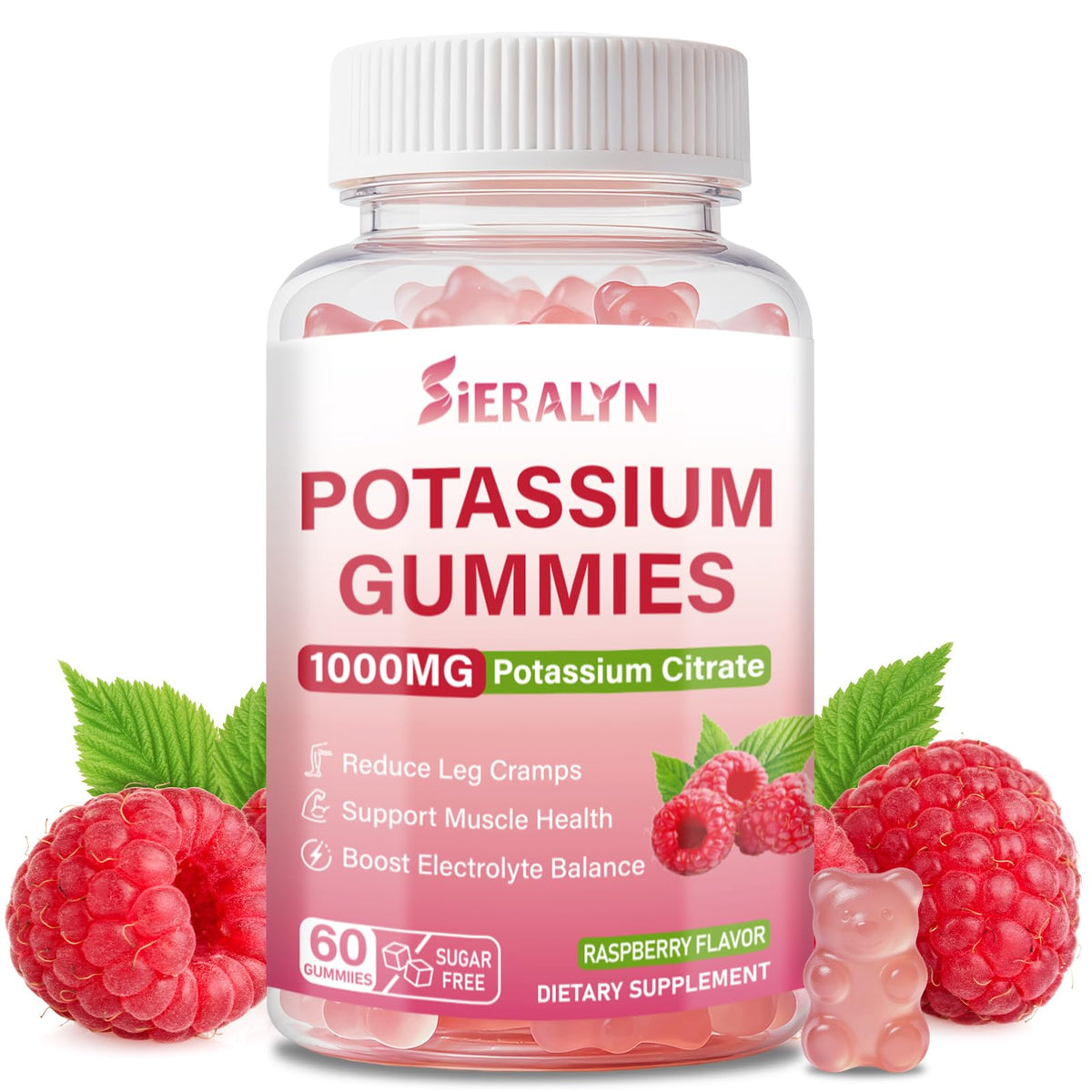 Gummies de citrate de potassium Sieralyn avec emballage de 231g