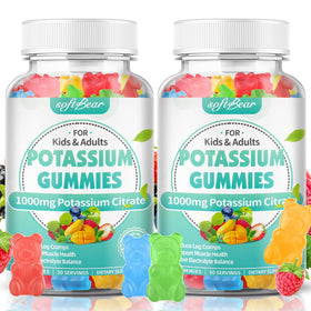 Gummies de citrate de potassium softbear 1000 mg en flacon