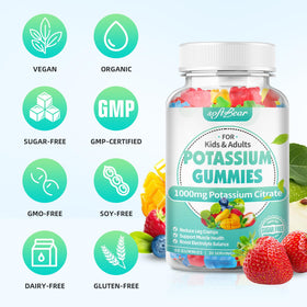 Gummies de citrate de potassium softbear, dos du flacon