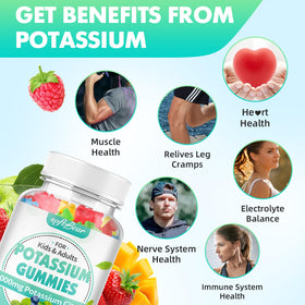 Gummies de citrate de potassium softbear, vue de face