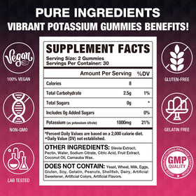 Gummies de citrate de potassium VAJYKEWJY, vue de près