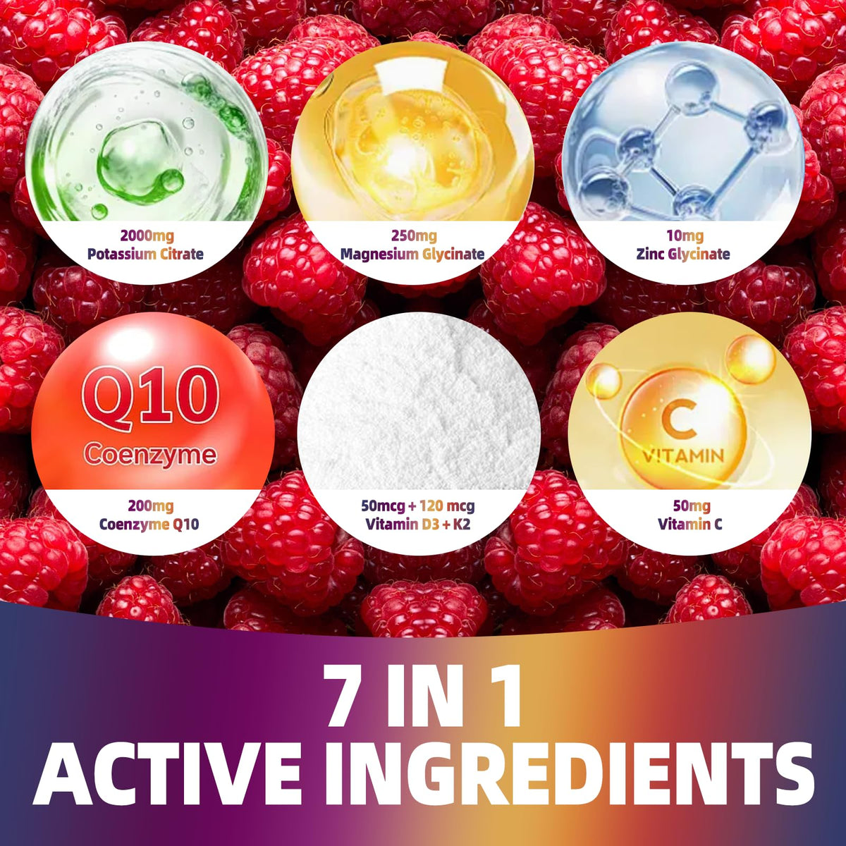 Gummies de Citrate de Potassium XIHOLIY sur une table en bois