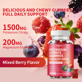 Gummies de Citrate de Potassium yirgnzu avec des baies fraîches