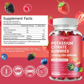 Gummies de Citrate de Potassium yirgnzu avec saveur de baies mélangées