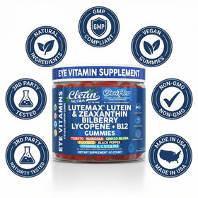 Gummies de Clean Nutraceuticals avec un verre d'eau