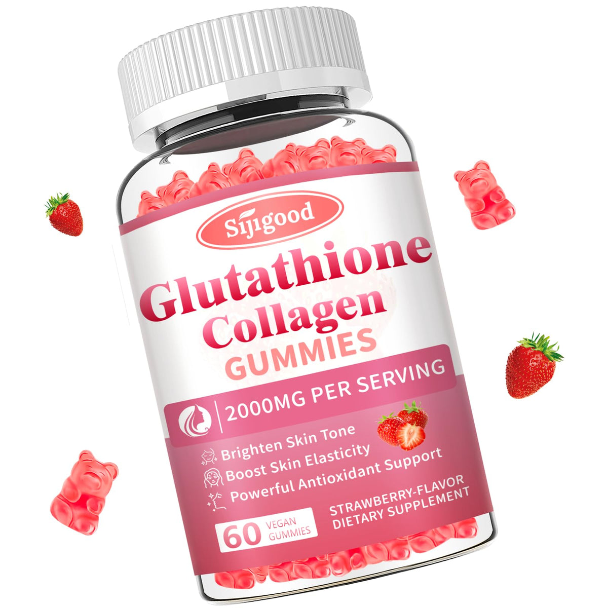 Gummies de Collagène Glutathione Sijigood en boîte vue de face