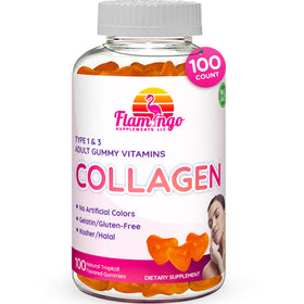 Gummies de collagène marin Flamingo 340g - vue avant de l'emballage