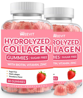 Gummies de collagène WEEVIT vue de face dans leur emballage