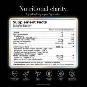 Gummies de collagène Wellneum 3000mg avec les gummies dans un bol