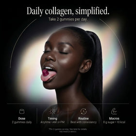Gummies de Collagène Wellneum 3000mg sur une table en bois