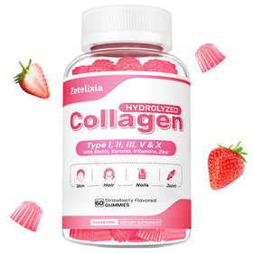 Gummies de collagène Zetelixia en pot avec étiquette