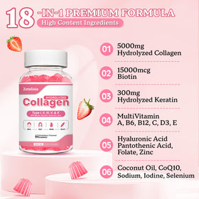 Gummies de collagène Zetelixia montrant la texture douce