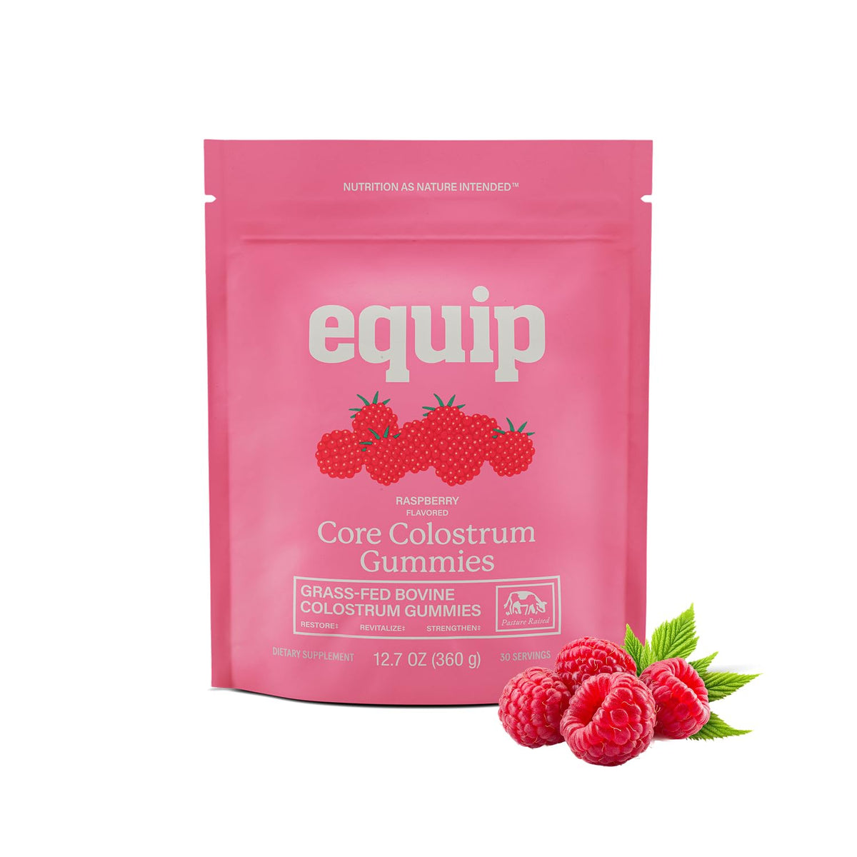 Gummies de colostrum bovin Equip, 60 unités, vue de face
