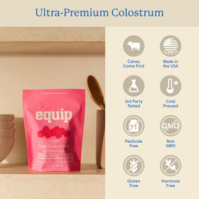 Gummies de colostrum bovin Equip, prise en main