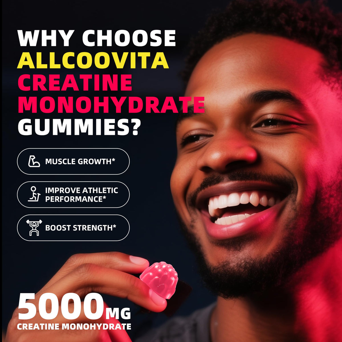 Gummies de créatine Allcoovita ananas et pastèque