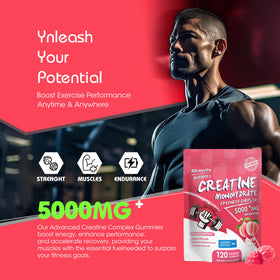 Gummies de créatine Allcoovita avec une vue de près