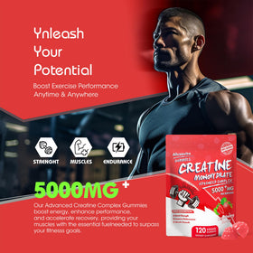 Gummies de créatine Allcoovita, format pratique pour emporter