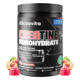 Gummies de créatine Allcoovita, modèle pêche, vue de face
