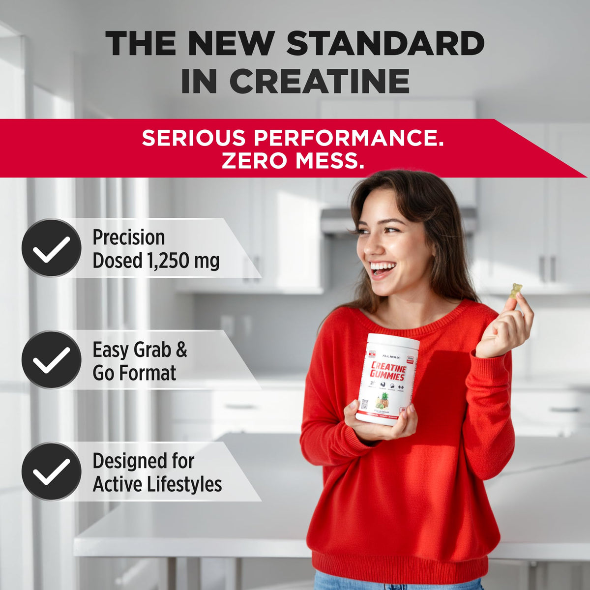 Gummies de créatine ALLMAX, étiquette nutritionnelle