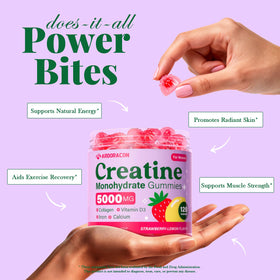 Gummies de créatine ARDORACON, dose quotidienne recommandée de 4 gummies