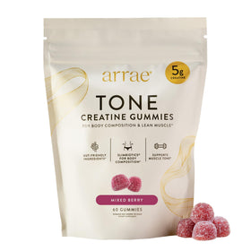 Gummies de Créatine Arrae pour Femmes, 60 gummies saveur framboise, emballage avant