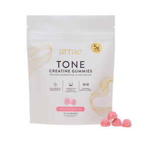 Gummies de Créatine Arrae pour femmes, 90 pièces, couleur pastèque acide
