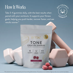 Gummies de Créatine Arrae pour Femmes avec 5g de créatine monohydrate