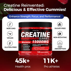 Gummies de Créatine ATSNCJSK aux framboises naturelles