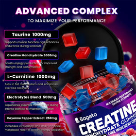 Gummies de Créatine Bageto 8000 MG avec mélange de baies