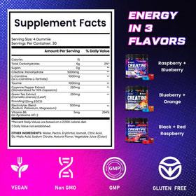 Gummies de Créatine Bageto avec une cuillère pour dosage