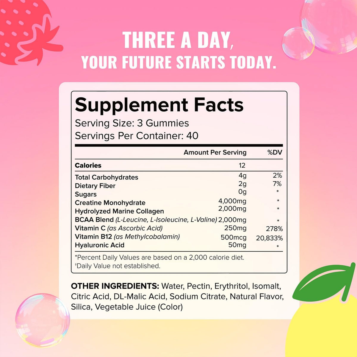 Gummies de créatine Bageto dans un sac de sport
