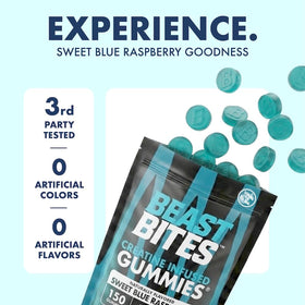 Gummies de Créatine BEAST BITES sur une table