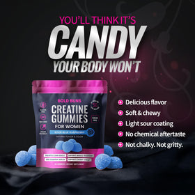 Gummies de créatine Bold Buns dans une main