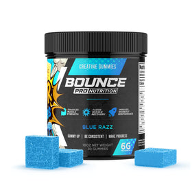 Gummies de créatine Bounce Pro front view avec emballage bleu