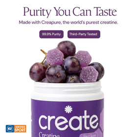 Gummies de Créatine Create dans un sac de sport