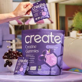 Gummies de créatine Create montrant le format individuel