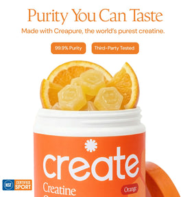 Gummies de créatine Create, prise en main