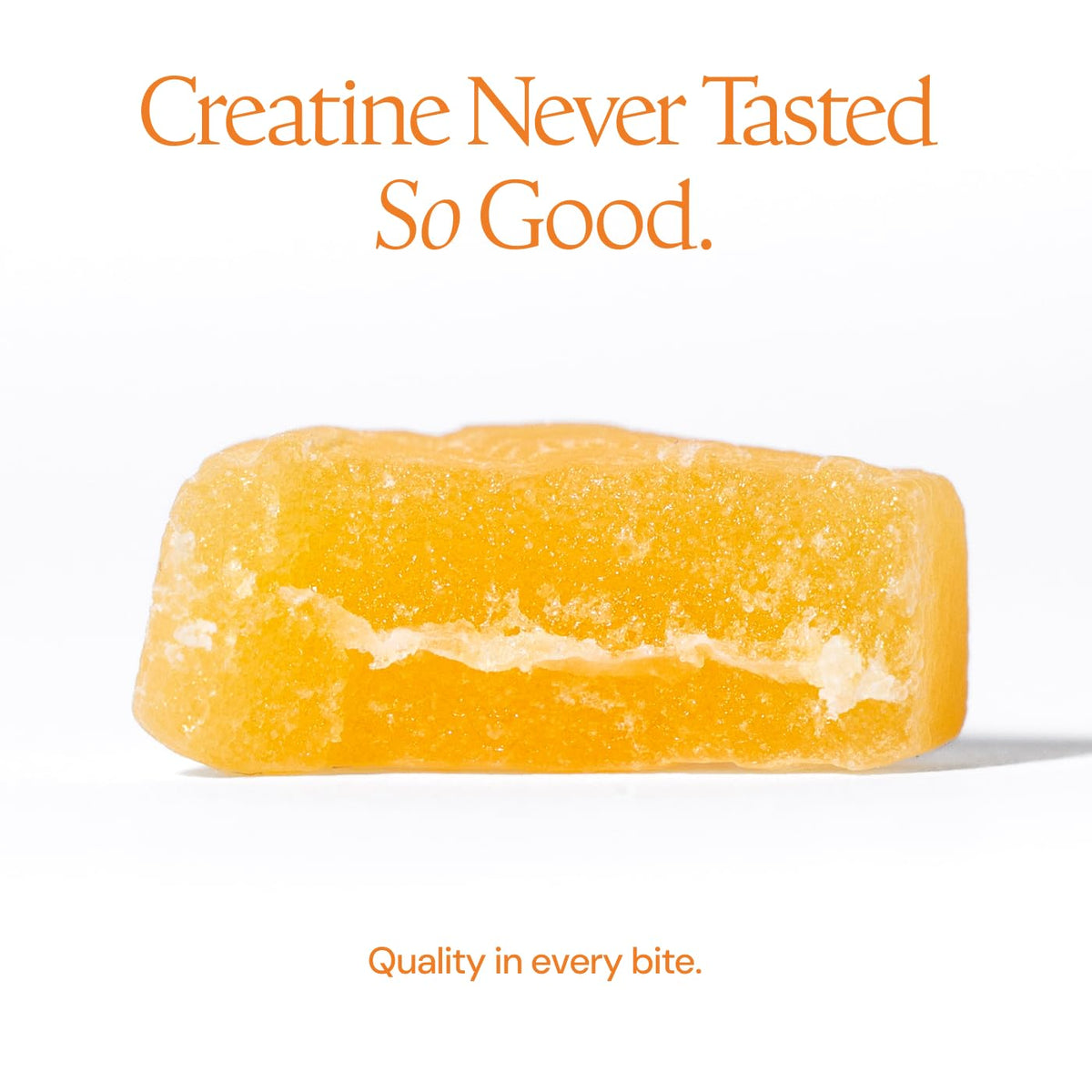Gummies de créatine Create, vue de dessus montrant la texture