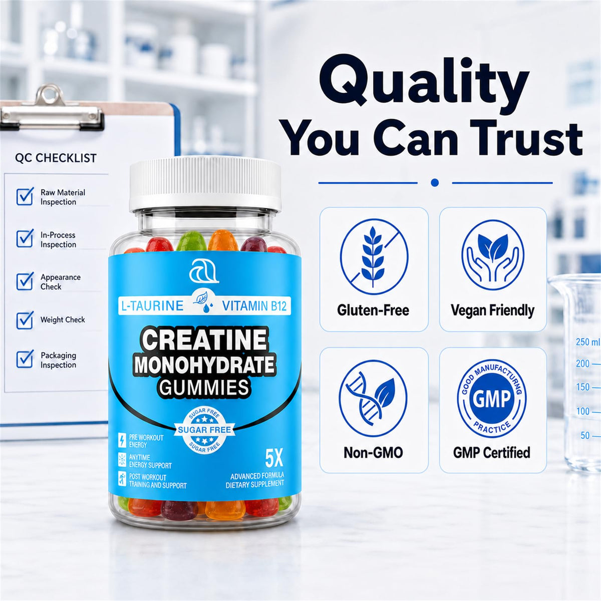 Gummies de créatine DRZIHOOCH avec des fruits